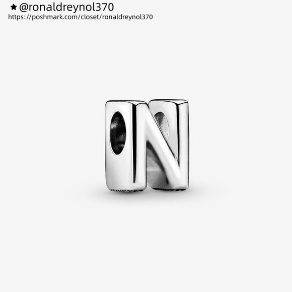 Pandora Letter N Alphabet Charm - Picture 1 of 6
